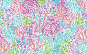 Colorful Corals Lilly Pulitzer Desktop Wallpaper