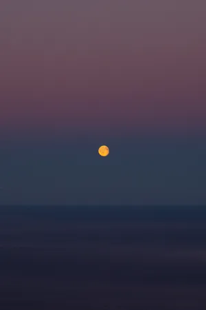 Colorful Dawn Aesthetic Moon Wallpaper