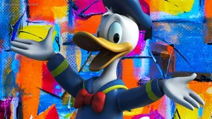 Colorful Donald Duck Artwork Wallpaper