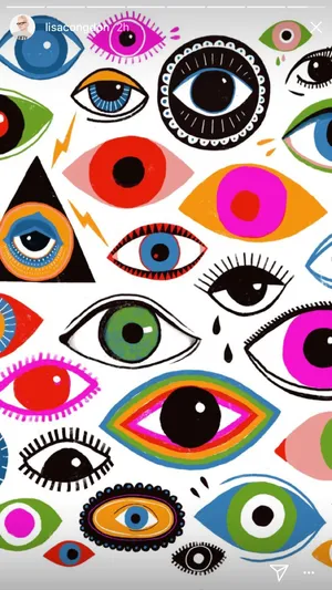 Colorful Evil Eye Pattern Wallpaper