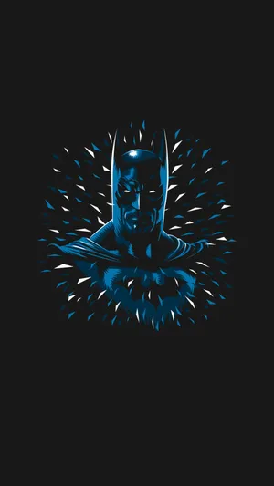 Colorful Fragments Around Batman Dark Iphone Wallpaper