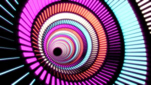 Colorful Hypnosis Pattern Tunnel Wallpaper