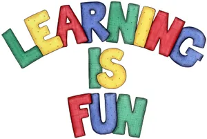 Colorful Learning Is Fun Graphic Wallpaper