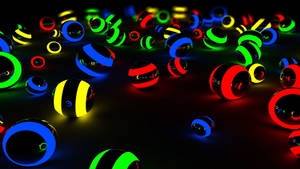 Colorful Neon Balls Wallpaper