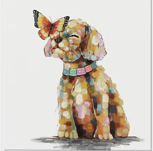 Colorful Painted Dog Art Wallpaper