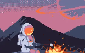 Colorful Pixel Art Image Wallpaper