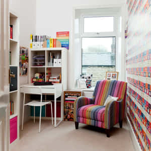 Colorful Room And Home Office Wallpaper