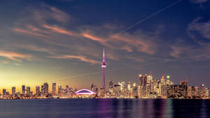 Colorful Skyscrapers In Ontario Wallpaper