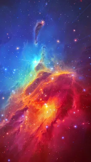 Colorful Space - A Vibrant Cosmic Adventure Wallpaper