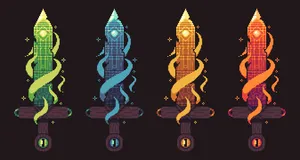 Colorful Sword Graphics Wallpaper