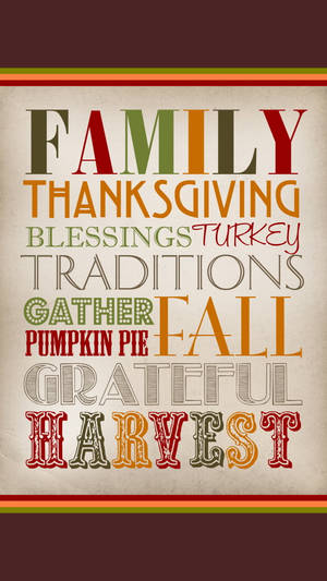 Colorful Thanksgiving Quote Iphone Wallpaper