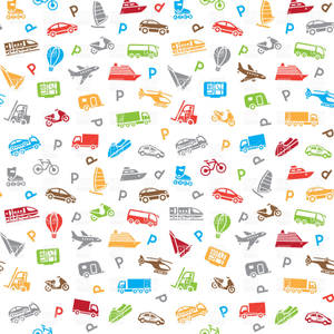 Colorful Vehicles Clipart Wallpaper