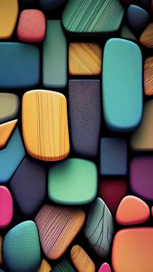 Colorful3 D Stones Texture Wallpaper