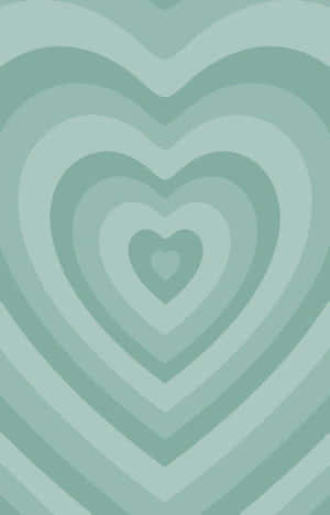 Colourful Whimsical Mint Green Hearts Wallpaper
