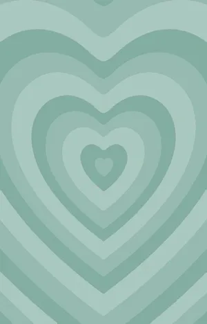 Colourful Whimsical Mint Green Hearts Wallpaper