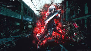 Come For A Ride With Dante In Devil May Cry 5 Wallpaper