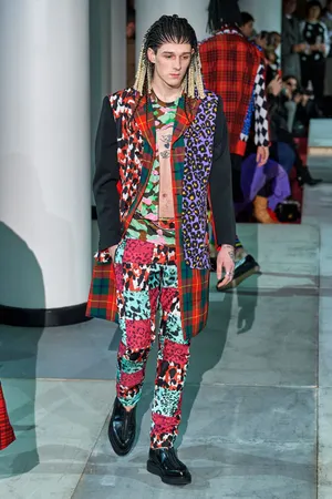 Comme Des Garçons Patchwork Blazer Slacks Wallpaper