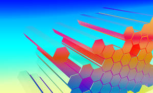 Complementary Hexagonal Prisms Wallpaper