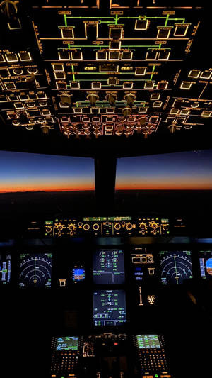 Complete Control System Of Airplane Android Wallpaper