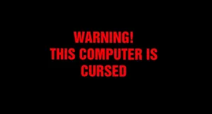 Computer Cursed Warning Wallpaper