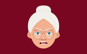 Concerned Grandmother Cartoon Wallpaper