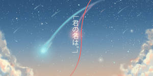 Connected By Fate: 'your Name' And A Burning Red String Wallpaper