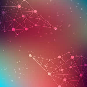 Connected Red Dots Wallpaper