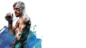 Conor Mcgregor Art In White Wallpaper