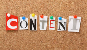 Content Cut-out Letters On Corkboard Wallpaper