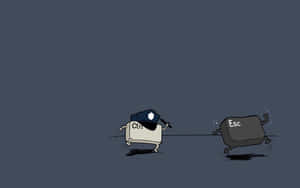 Control And Escape Key Funny Simple Desktop Wallpaper