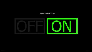 Control Your Computer With The On/off Switch Wallpaper