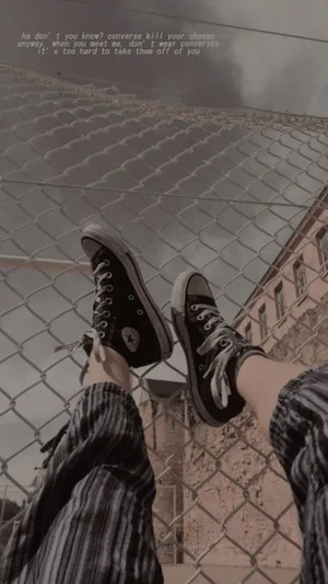 Converse Quote On Fence Skater Aesthetic Wallpaper