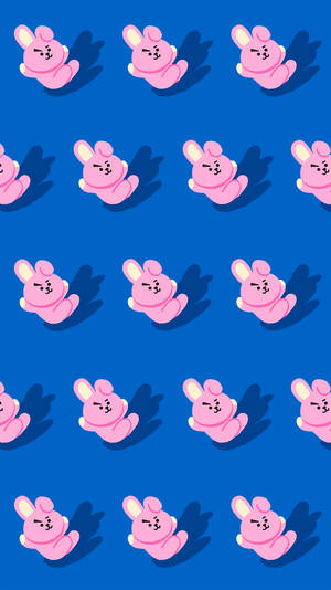 Cooky Bt21 Cute Patterns Wallpaper