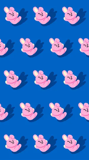 Cooky Bt21 Cute Patterns Wallpaper