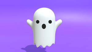 Cool 3d Ghost In Purple Wallpaper