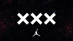 Cool Air Jordan Logo In Galaxy Wallpaper