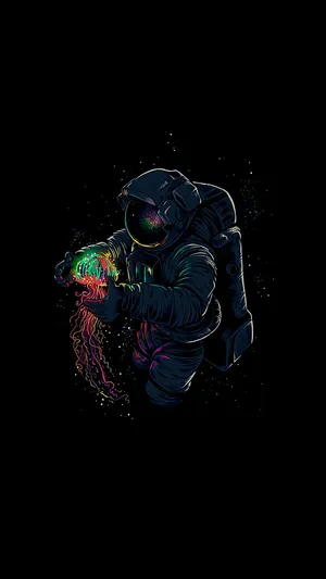 Cool Astronaut Super Amoled Display Wallpaper