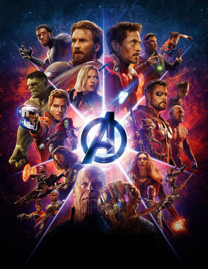 Cool Avengers Poster With Logo Wallpaper