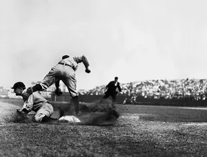 Cool Baseball Game In Grayscale Wallpaper