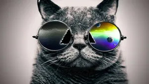 Cool Black Fat Cat Best Hd Wallpaper