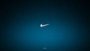 Cool Blue Gradient Nike Logo Wallpaper