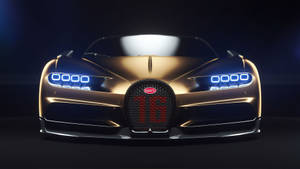Cool Bugatti In Gold Wallpaper