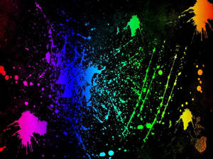 Cool Colorful Paint Splashes Wallpaper