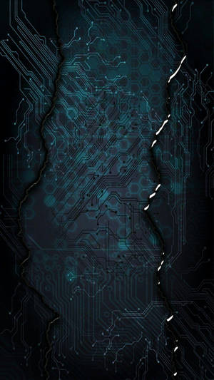 Cool Computer Circuit Board Dark Mode Wallpaper