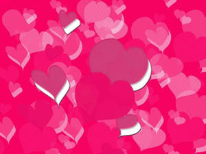 Cool Cute Pink Hearts Wallpaper