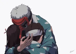 Cool Demon Slayer Hug Wallpaper
