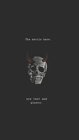 Cool Devil Skull Quote Wallpaper