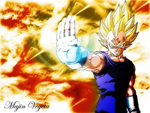 Cool Dragon Ball Majin Vegeta Smile Wallpaper
