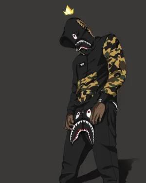 Cool Fan Art Hypebeast Bape Hoodie Wallpaper