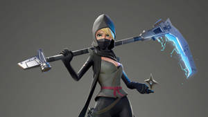 Cool Fortnite Skin Female Ninja With Scythe Wallpaper
